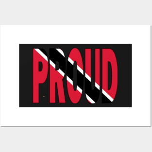 Trinidad Flag in The Word Proud - Tobago - Soca Mode Posters and Art